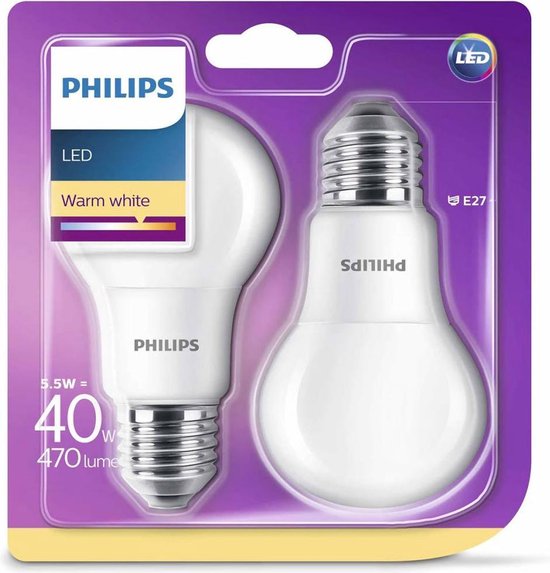De kerk gloeilamp Intrekking Philips LED-lampen 5.5 W 470 lumen 929001234261 | bol.com