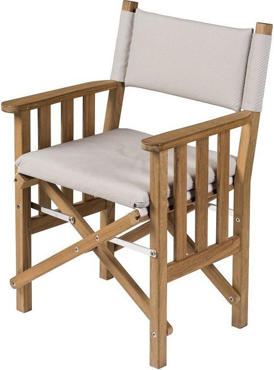 Regisseursstoel II Teak Premium met Forza Sand kussenset (Geolied)