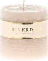 Riverdale Kaars Pillar beige 9x9cm