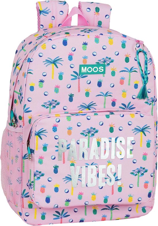 MOOS Paradise Rugzak - 43 x 32 x 14 cm - Roze