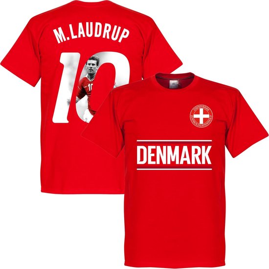 Denemarken M. Laudrup 10 Gallery Team T-Shirt - Rood - M