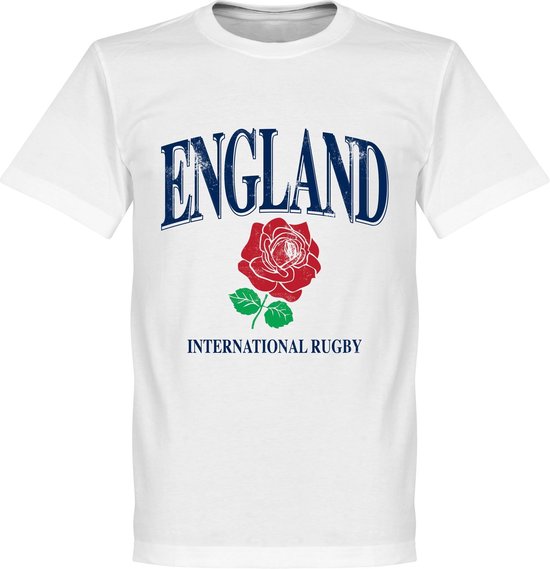 Foto: Engeland rose international rugby t shirt wit xxxl