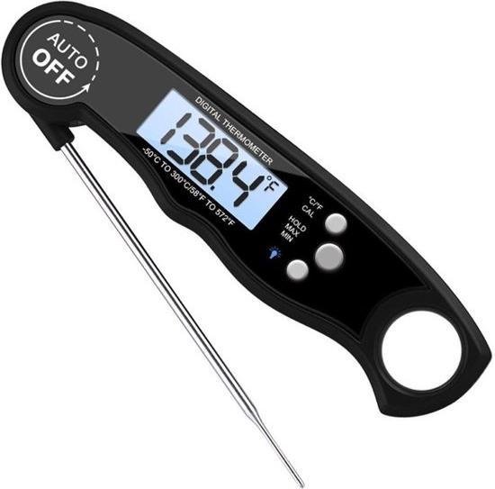 Digitale Thermometer voor Keuken, Koken, Voedsel Melk, Vlees, Oven, BBQ, Water, Thee Voor Binnen en Buiten, Waterdicht, RVS, Ultrasnel