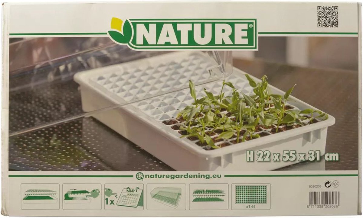 Talen Tools Nature Mini-serre - 22 x 55 x 31cm - Blanc