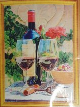 Diamond Painting | Rode Wijn | Eten | Culiniar | Horeca | 40x50 | Diamond Painting voor volwassenen