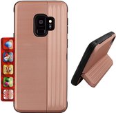 Card Stand Hoesje voor Samsung S9 Rose Goud