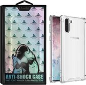 Backcover Anti-Shock TPU + PC voor Samsung Note 10 Transparant