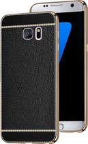 Hoesje CoolSkin Leather Hoesje voor Samsung S7 Edge Zwart