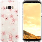 Hoesje CoolSkin Flowers Hoesje voor Samsung S8/Duos Roze+Wit