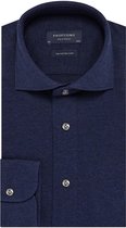 Profuomo - Overhemd Knitted Donkerblauw - 45 - Heren - Slim-fit