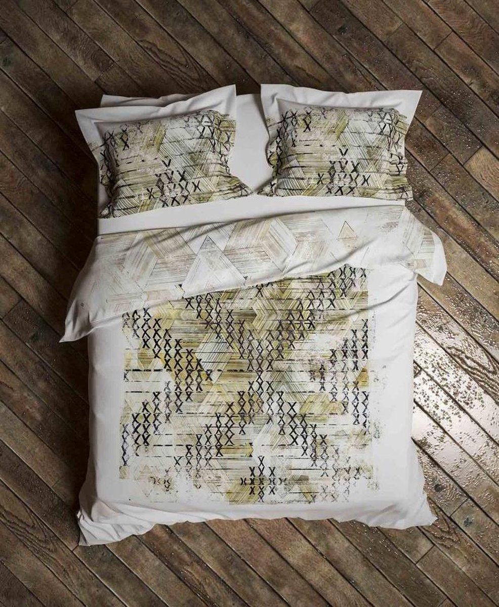 Heckett & Lane dekbedovertrek Tropez Golden Green 200x200/220