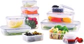 Lock&Lock Vershoudbakjes set met deksel - Meal prep bakjes - Bewaardozen voedsel - Magnetron bakjes met deksel - Set van 11 Stuks - Transparant - Lekvrij - BPA vrij