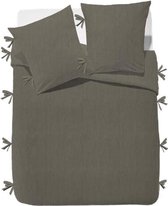 FINLANDEK dekbed Rachelle - 100% gewassen katoen - 220 x 240 cm - Taupe