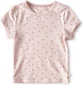 Little Label - meisjes - T-shirt - roze, hartjes - maat 146/152 - bio-katoen