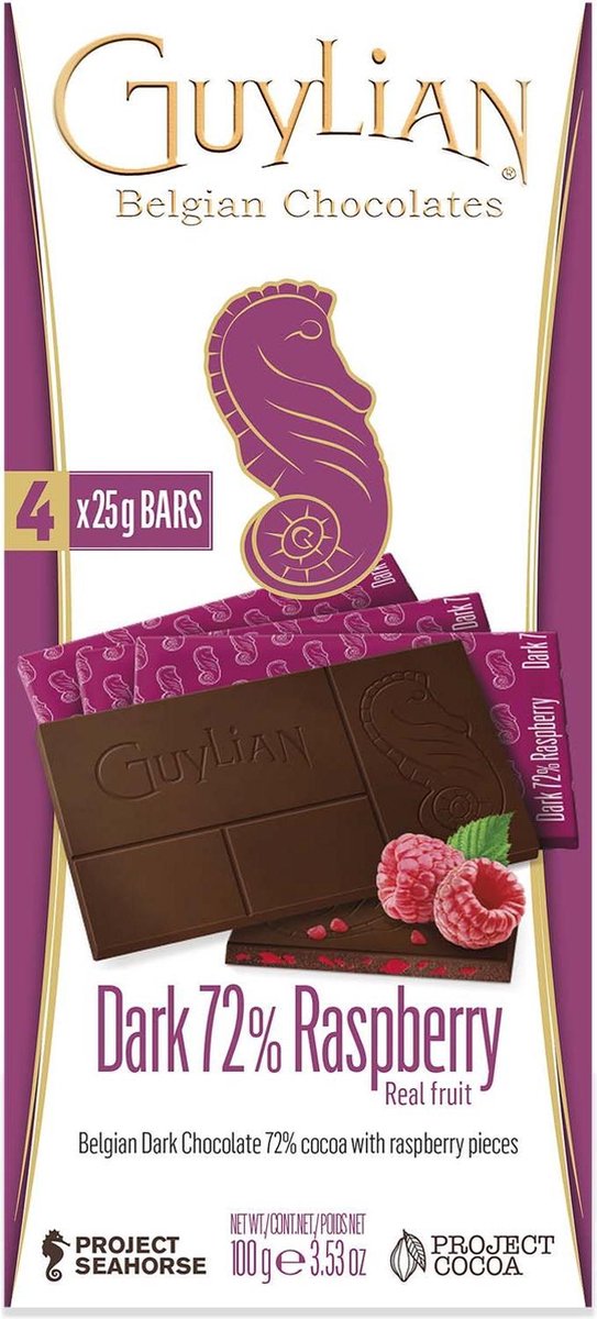 Guylian Chocolat Noir Intense 84% Sans Sucres Ajoutés Tablette 12