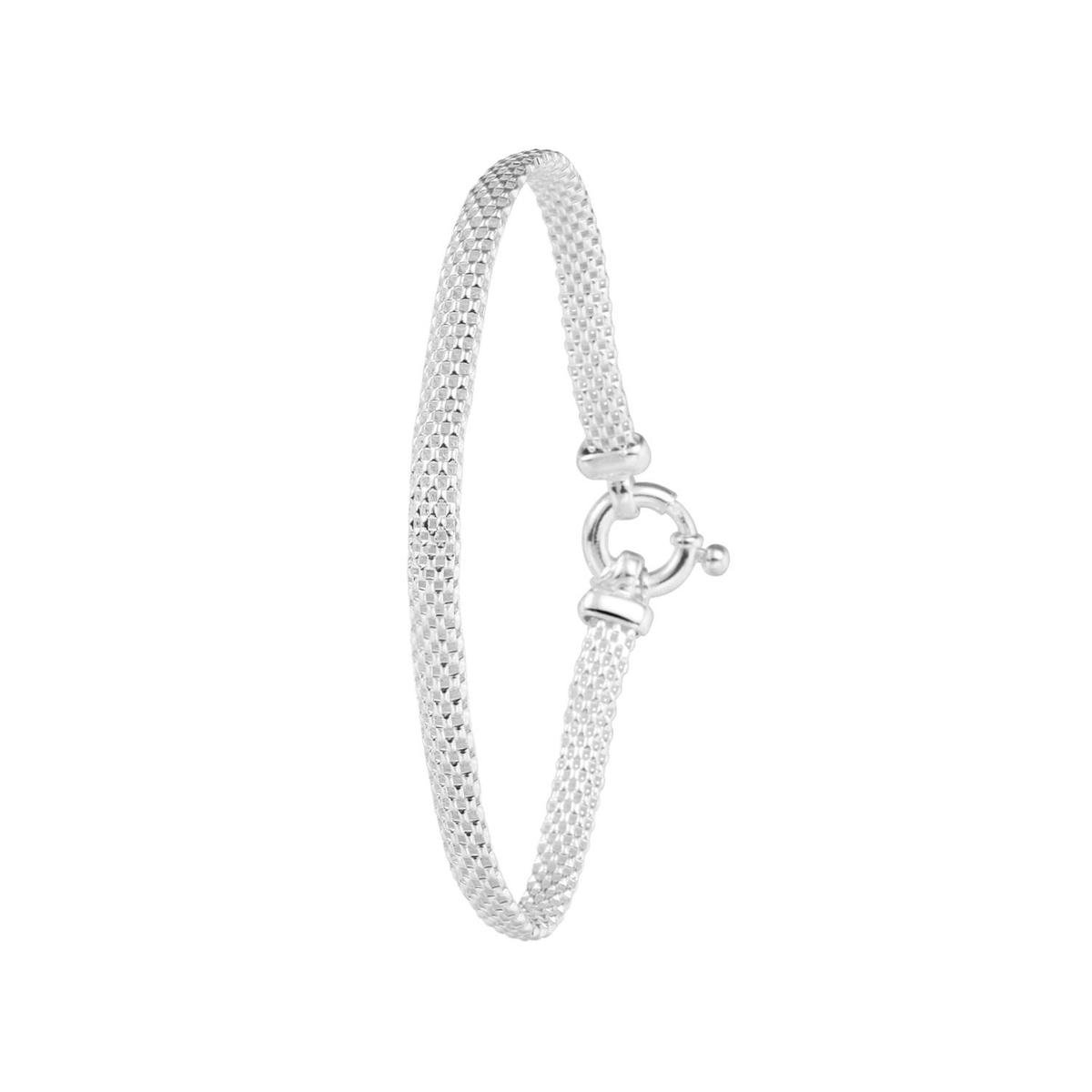 Lucardi Dames armband - Echt Zilver - Armband - Cadeau - 18 cm - Zilverkleurig