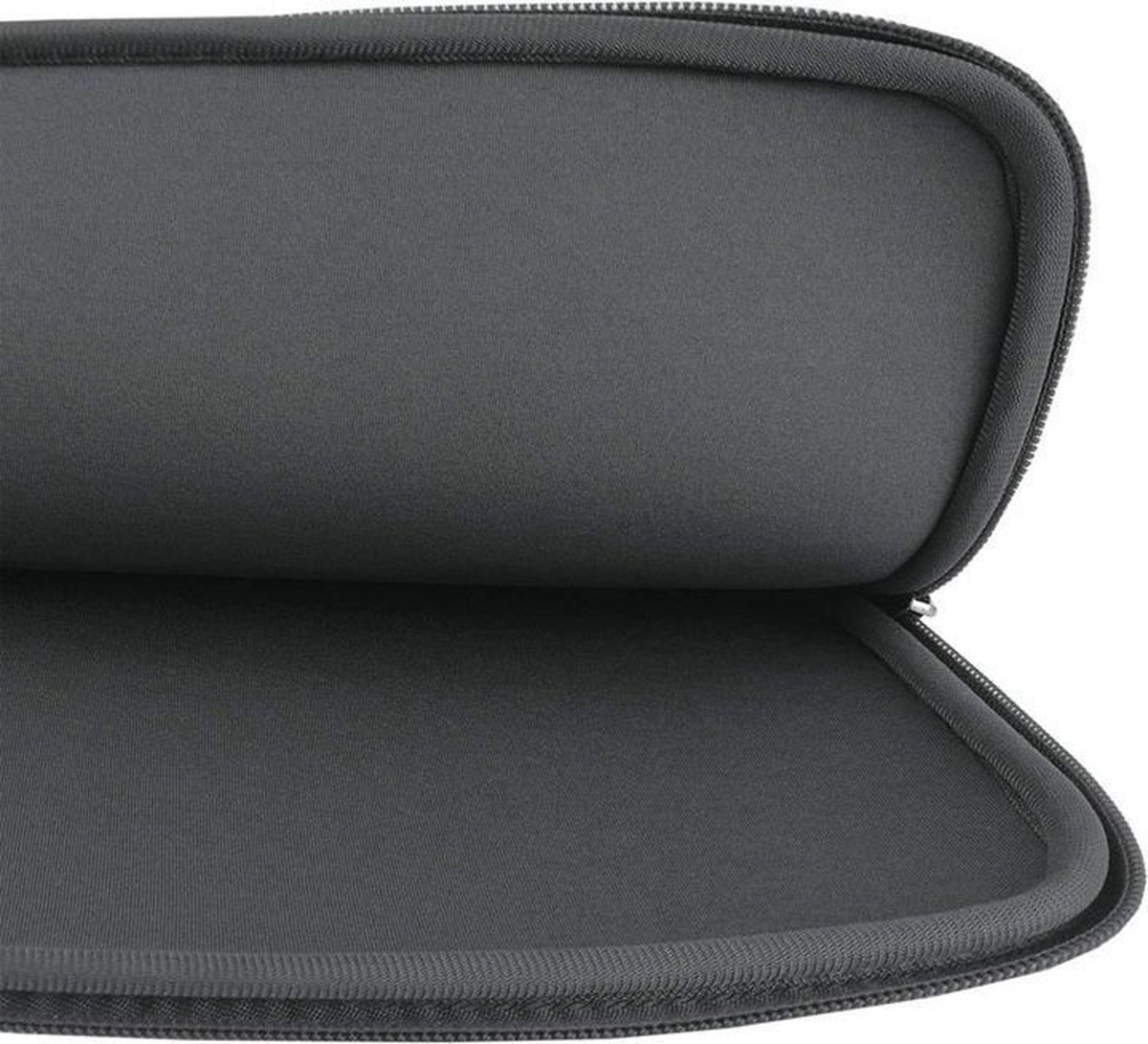 Laptophoes 15 6 inch - Laptop hoes Met Extra Vak Grijs Neopreen - Schokbestendig - Krasbestendig - Laptoptas - Laptop sleeve - Laptop case - Laptop cover - Laptophoes 15 inch - Laptop tas 15/15,6 inch — afbeelding 2