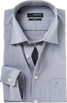Seidensticker regular fit overhemd - grijs - Strijkvrij - Boordmaat: 40
