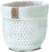 SIZO Knitted Paper Bag wit 25 cm
