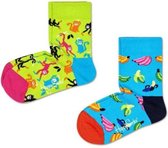 Happy Socks Kids 2-Pack Banana Socks, 7-9 jaar, Maat 33/35