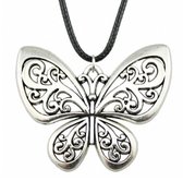 Ketting- Dames- Vlinder- Lang- 75 cm- Metaal-Charme Bijoux