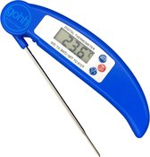 Gohh Digitale Vleesthermometer - BBQ thermometer - Kookthermometer - Suikerthermometer - Inklapbare Sonde - BBQ thermometer - LCD scherm - Meter tot 300 °C - Blauw