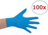 Latex handschoenen gepoederd blauw - L - 100 stuks - CMT