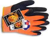 Kinder handschoen Kixx latex oranje maat 4