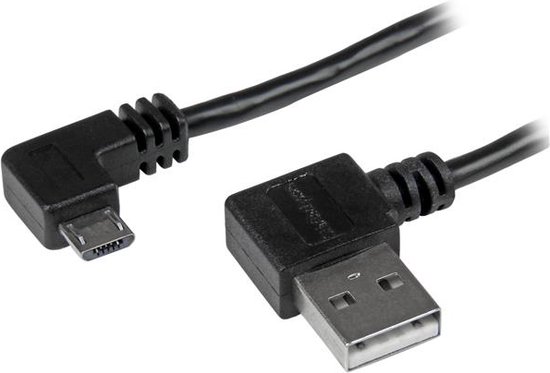 USB Cable to Micro USB Startech USB2AUB2RA2M Black | bol.com