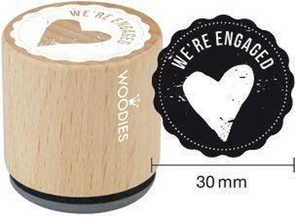 Houten Handstempel Woodies | We're Engaged - Stempels - Stempels volwassenen - Snelle Levering