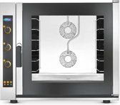 Bakkerij Oven 6 Platen - 60 x 40 cm - 400V - RVS - 2 Ventilatoren - Verstelbare Deur - Professionele Bake-Off / Horeca Stoomoven - Maxima