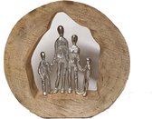 Image décorative de bois - métal de famille.