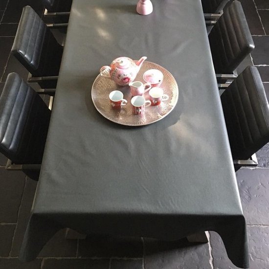 steenkool buiten gebruik Reageren Luxe buiten tafelkleed/tafelzeil antraciet grijs 140 x 200 cm rechthoekig  -... | bol.com