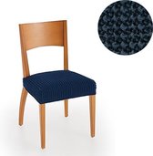 Stoelhoes Milos Marineblauw (2 stuks) voor eetkamerstoelen 40-50cm - Extreme Stretch stoelhoezen - Antistatisch: geen geknetter - Ademend Katoen: geen zweten