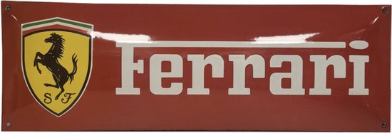 Ferrari Emaille Bord - 60 x 20 cm