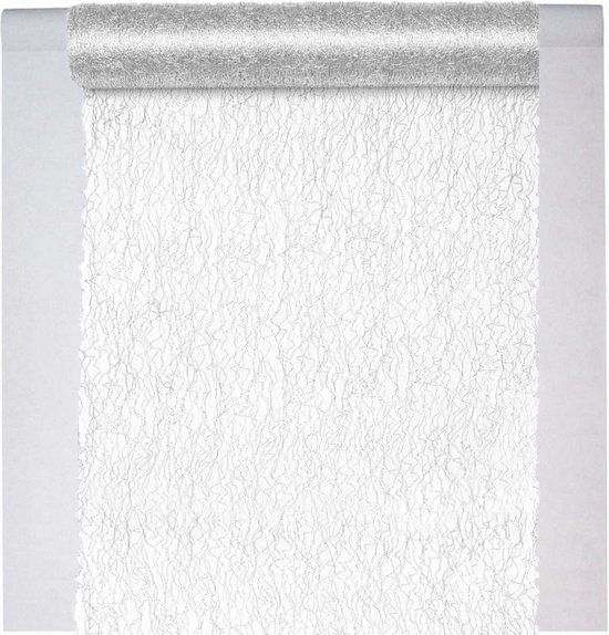 Chemin de table blanc 10 mètres x largeur 30 cm. Polyester non tissé.