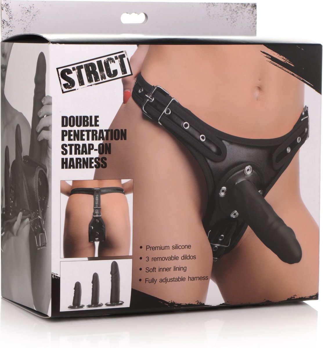Goedkoopste Harness with Double Penetration Strap-On