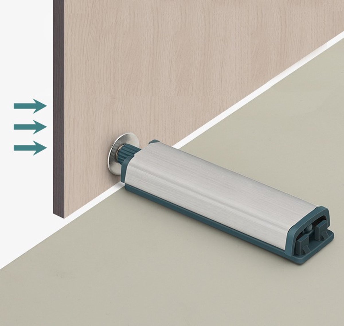 Push Door Opener Deurduwgesp, Kastsloten, ladesloten, deurknoppen Heavy Duty Magnet Heavy Duty Touch Latches Push Magnetische Deurvergrendeling Kast Duw(7X1.4X1.7CMx3pcs