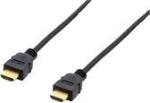 Equip 119375 HDMI-kabel HDMI Aansluitkabel HDMI-A stekker 20.00 m Zwart Vergulde steekcontacten