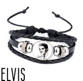 Allernieuwste.nl® Armband Elvis Presley Handtekening - Muziek Legende Popstar icoon - Dames Heren Armbanden Unisex