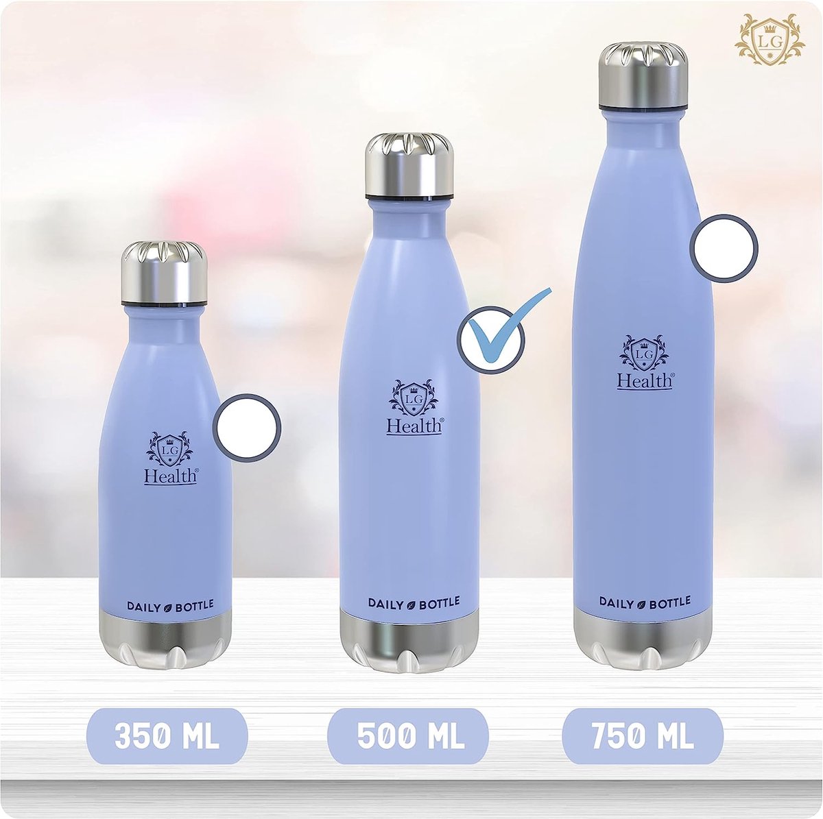 Honeyholly Thermosfles, 500 Ml Bpa Vrij, Drinkfles Roestvrij Staal Outputbestendige Isolerende Fles Dubbelwandig Waterfles Thermoskan Met Stro Koolstofdioxide 2706717532