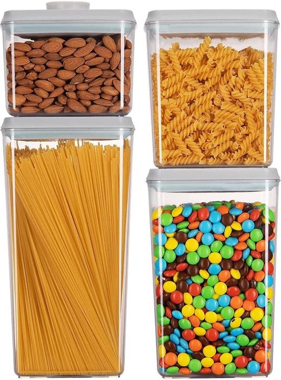 Récipients Hermétiques Pour Farine Et Sucre - Transparents, Empilables - Organisation Garde-manger