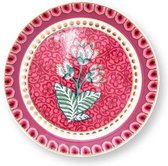 Pip Studio tea tip Flower festival dark pink 9 cm - theetip roze bloemen festival