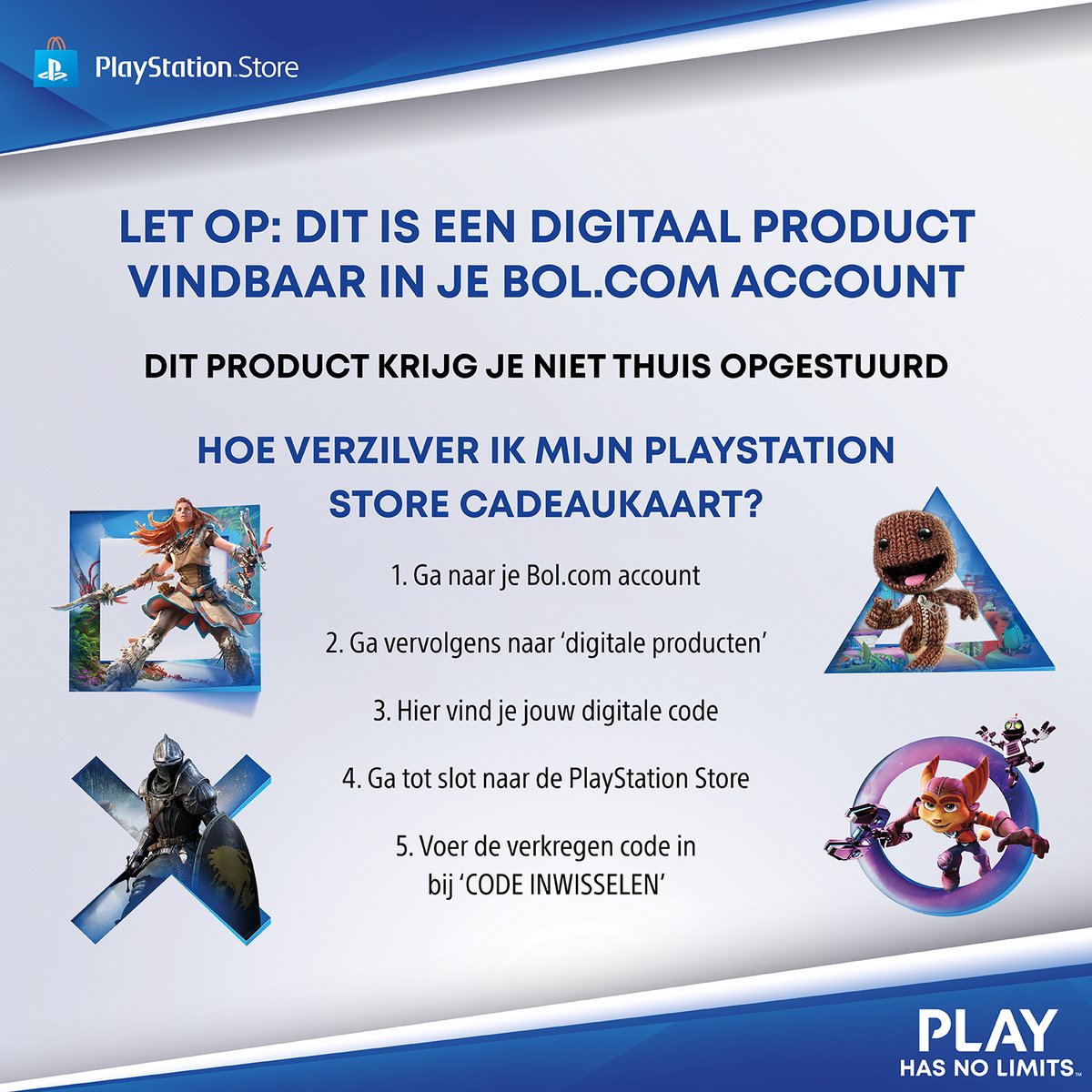 30 euro PlayStation Store tegoed - PSN Playstation Store Kaart (NL) | bol