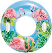 Intex Fashion Bouée de natation Flamingo 97 CM - Bouée de natation - Matelas pneumatique Piscine - Matelas gonflable de plage - Salon avec poignées