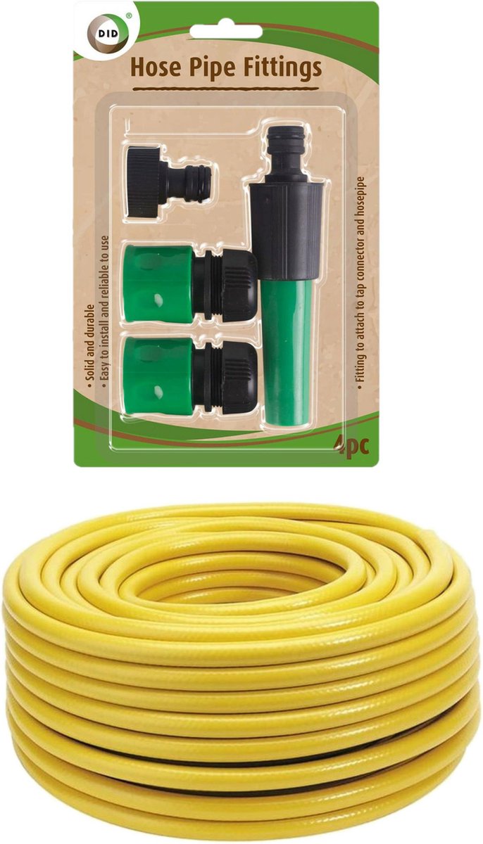 Hendrik Jan Tuinslang 25 meter - anti knik - 13mm - met koppelstukken/spuitstuk set