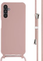 iMoshion Hoesje Geschikt voor Samsung Galaxy A14 (4G) / A14 (5G) Hoesje Met Koord - iMoshion Siliconen hoesje met koord - roze