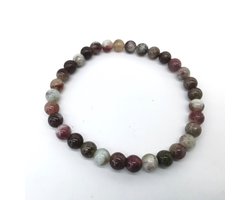 Armband – Edelsteen – Toermalijn - 6mm Kralen - 20 cm - Werking - energie, kracht, moed, geluk, welvaart