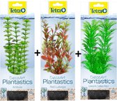 Tetra - Decoart - Plantastics - Aquariumplanten - Aquarium - Ambulia + Red Ludwigia + Green Cabomba - 29 cm - M - Set van 3 stuks