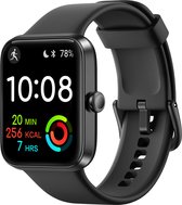 Silicone Smartwatch Bandje - Geschikt voor de FITNOVA Watch - Zwart